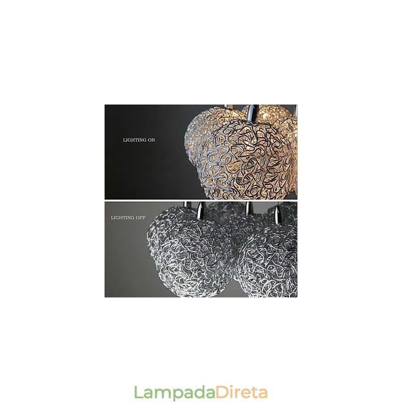 Luminária pendente de metal galvanizado estilo mini contemporâneo moderno