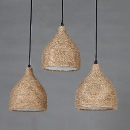 Country Lofts Restaurando Maneiras Antigas Corda de Cânhamo Lâmpada de Cabeça Única Pequena Droplight