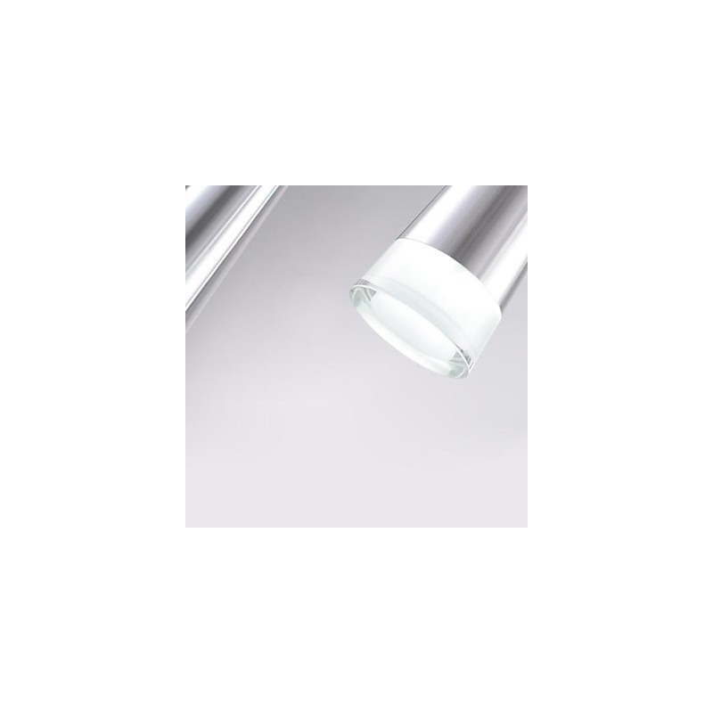 Luminária pendente moderna contemporânea em metal cromado