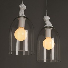 The Cartoon Dog Droplight Taipei Rural Glass Individualidade Criativa Pequena Lâmpada Droplight