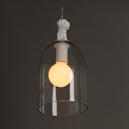 The Cartoon Dog Droplight Taipei Rural Glass Individualidade Criativa Pequena Lâmpada Droplight