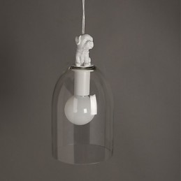 The Cartoon Dog Droplight Taipei Rural Glass Individualidade Criativa Pequena Lâmpada Droplight