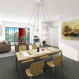 Luminária pendente design moderno alta qualidade dois anéis