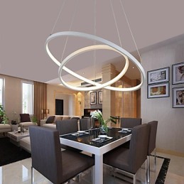 Luminária pendente design moderno alta qualidade dois anéis