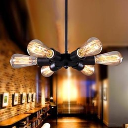 American Country Industrial Wind Seis Cabeças Roda Gigante Droplight