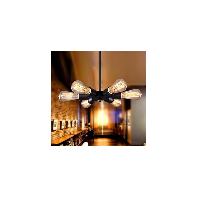 American Country Industrial Wind Seis Cabeças Roda Gigante Droplight