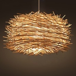 Lustre de tecelagem de rattan europeu e americano Denss
