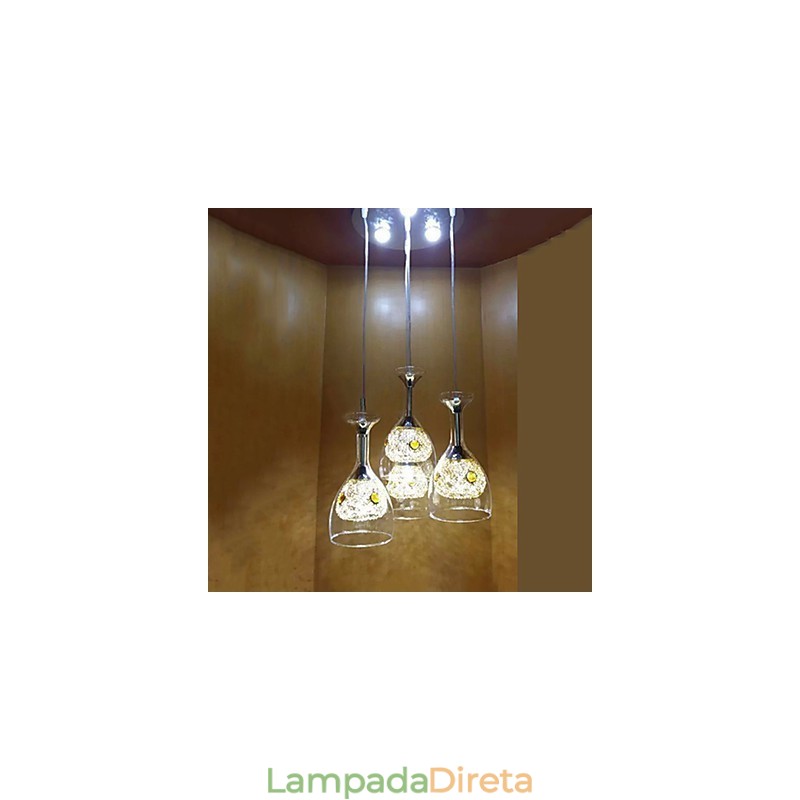 Luminárias pendentes modernas contemporâneas de vidro