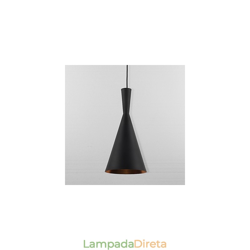 Luminária pendente de metal com pintura em estilo mini clássico tradicional