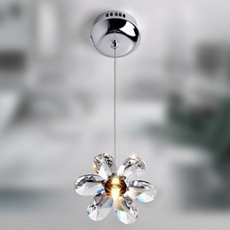 Luminária pendente moderna contemporânea em cristal estilo mini galvanizada