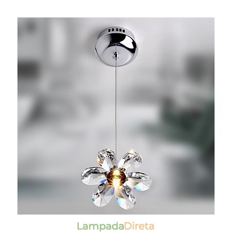 Luminária pendente moderna contemporânea em cristal estilo mini galvanizada Luminária pendente moderna contemporânea em cristal estilo mini galvanizada