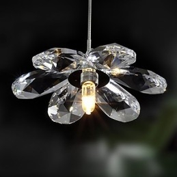 Luminária pendente moderna contemporânea em cristal estilo mini galvanizada