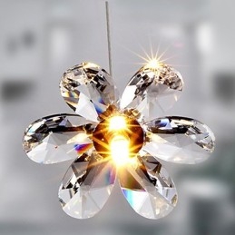 Luminária pendente moderna contemporânea em cristal estilo mini galvanizada