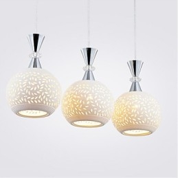 3 Cabeças Pendente Luz Moderna Contemporânea Metal
