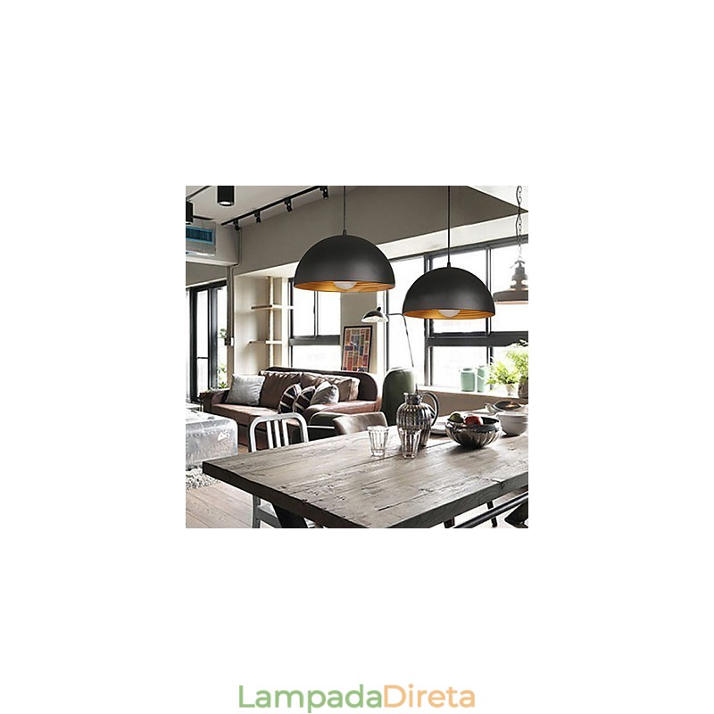 Lâmpada criativa redonda chaminé droplight ferro forjado personagem refeições lustre preto e branco