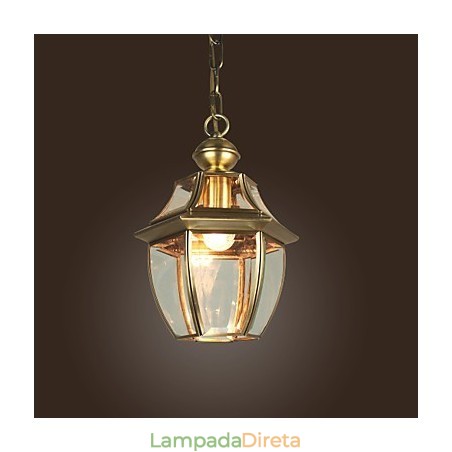 Luminária pendente galvanizada estilo mini lanterna clássica tradicional Luminária pendente galvanizada estilo mini lanterna clássica tradicional