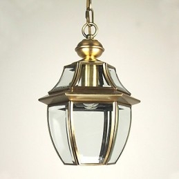 Luminária pendente galvanizada estilo mini lanterna clássica tradicional