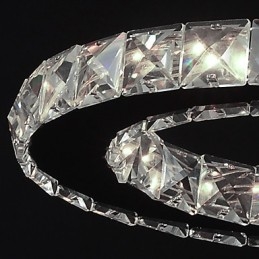Luminária pendente moderna contemporânea de cristal cromado em metal