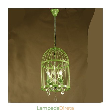 Vintage Ferro Gaiola Escada Lâmpada Lustre Cristal Vintage Ferro Gaiola Escada Lâmpada Lustre Cristal