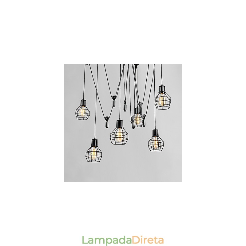 6 luzes Country Designers Metal Pendant Light
