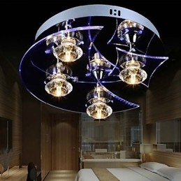 Lustre Moderno Cristal Living 4 Luzes
