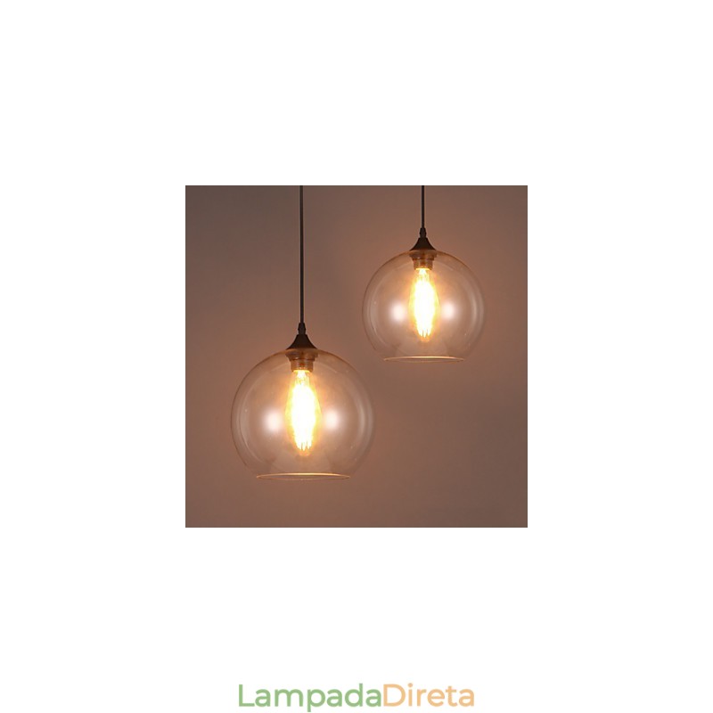American Creative Nordic Contratado Rural Bola de Vidro Cabeça Única Droplight Lanp