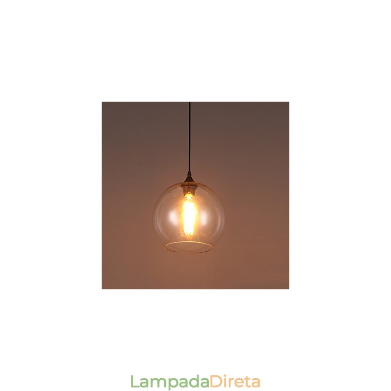 American Creative Nordic Contratado Rural Bola de Vidro Cabeça Única Droplight Lanp