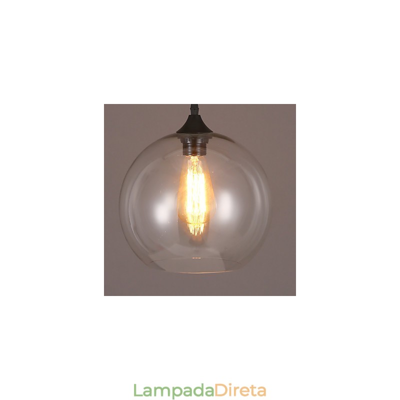 American Creative Nordic Contratado Rural Bola de Vidro Cabeça Única Droplight Lanp