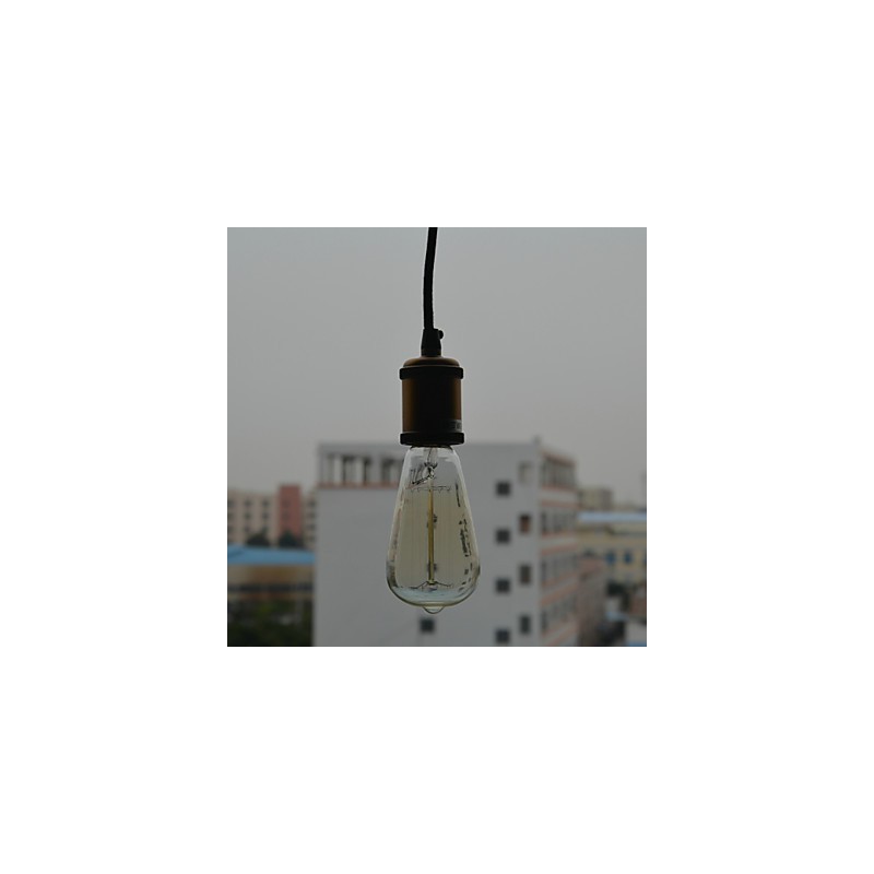 Luminária pendente de metal com pintura country