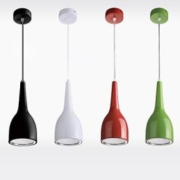 Luminária pendente de metal com pintura de globo contemporânea moderna