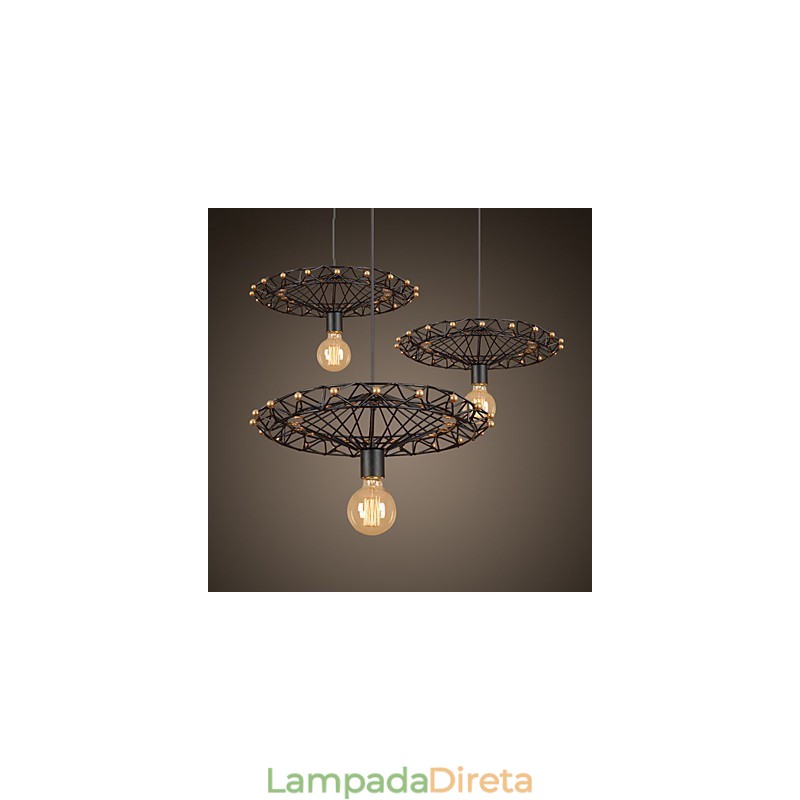 Retro Classic Metal Ceiling Lights Simples Luminárias Pendentes Café Luminária Pendente