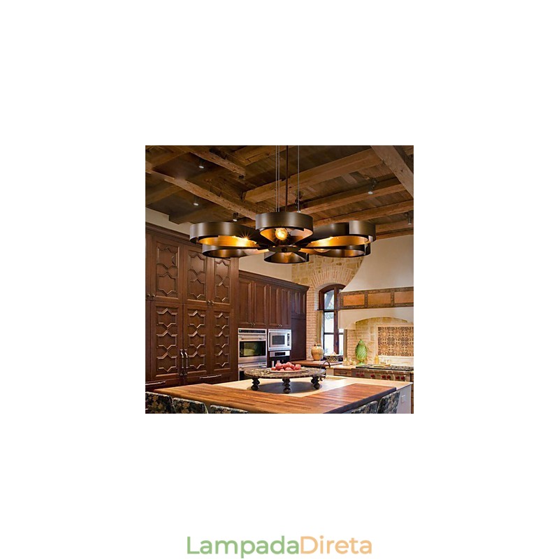 Retro Classic Metal Ceiling Lights Simples Luminárias Pendentes Café Luminária Pendente