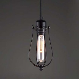 Pequenas gaiolas droplight Edison refeições luminária pendente de restauração nt maneiras luz lustre café