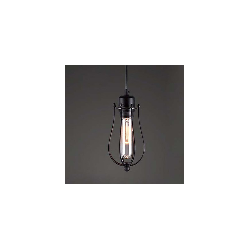 Pequenas gaiolas droplight Edison refeições luminária pendente de restauração nt maneiras luz lustre café
