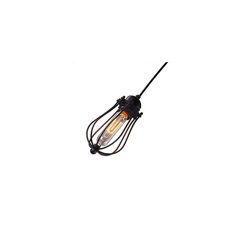 Pequenas gaiolas droplight Edison refeições luminária pendente de restauração nt maneiras luz lustre café
