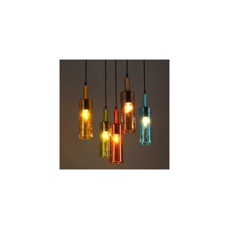 Luz difusa Cor Restaurando Maneiras Antigas Garrafa Droplight Luz Pendente