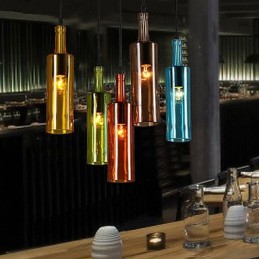 Luz difusa Cor Restaurando Maneiras Antigas Garrafa Droplight Luz Pendente