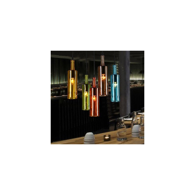 Luz difusa Cor Restaurando Maneiras Antigas Garrafa Droplight Luz Pendente