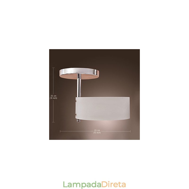 Lustre moderno e contemporâneo estilo mini metal cromado montagem embutida garagem