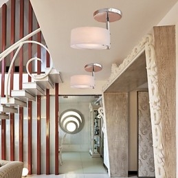 Lustre moderno e contemporâneo estilo mini metal cromado montagem embutida garagem