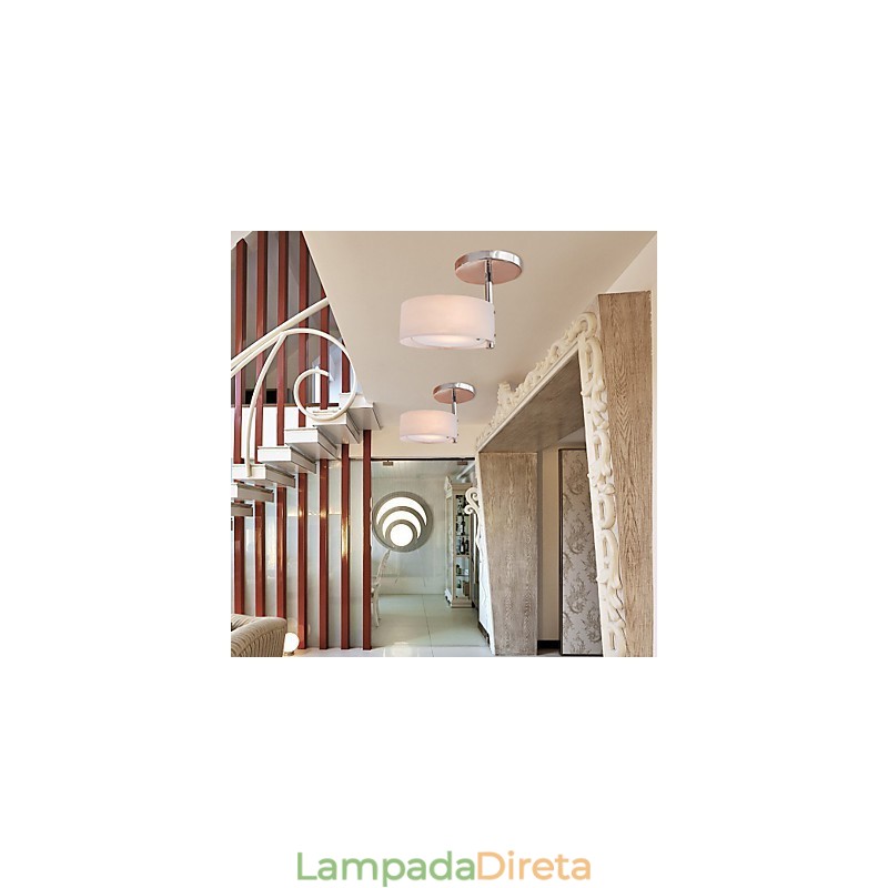 Lustre moderno e contemporâneo estilo mini metal cromado montagem embutida garagem