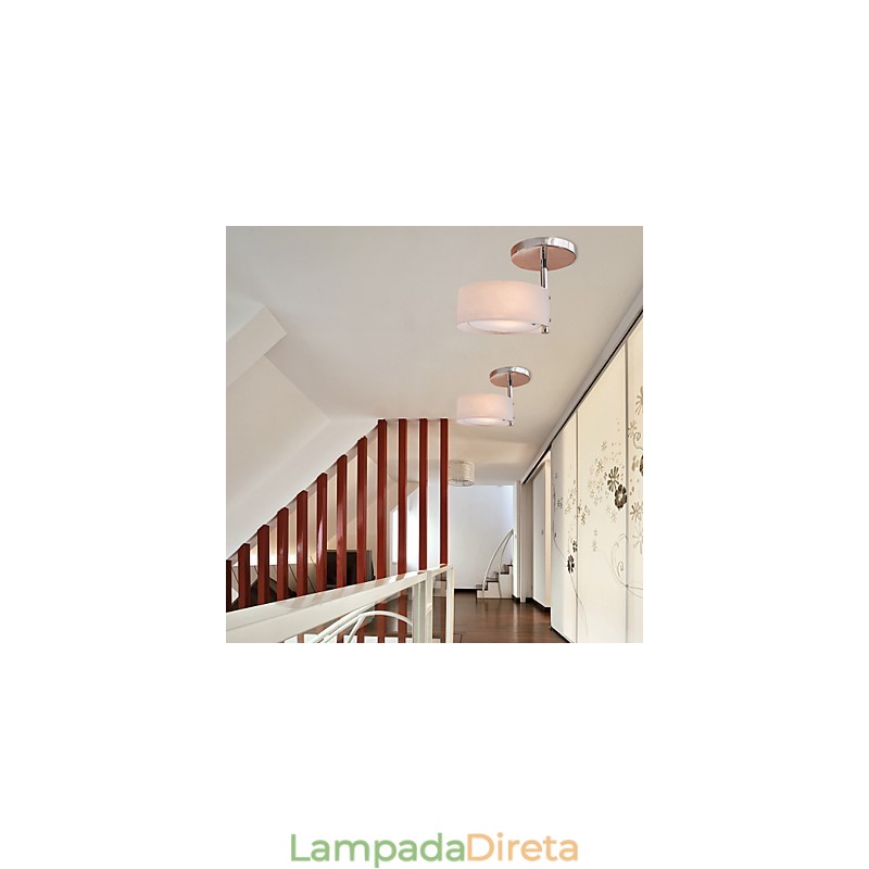 Lustre moderno e contemporâneo estilo mini metal cromado montagem embutida garagem