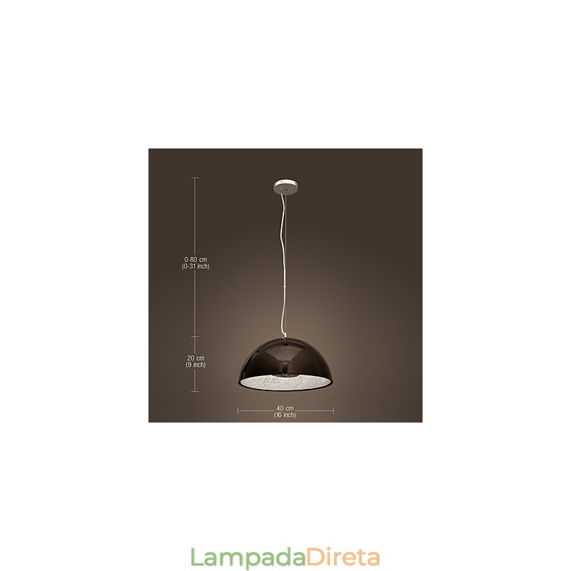 Luminária pendente moderna contemporânea estilo mini tigela com pintura