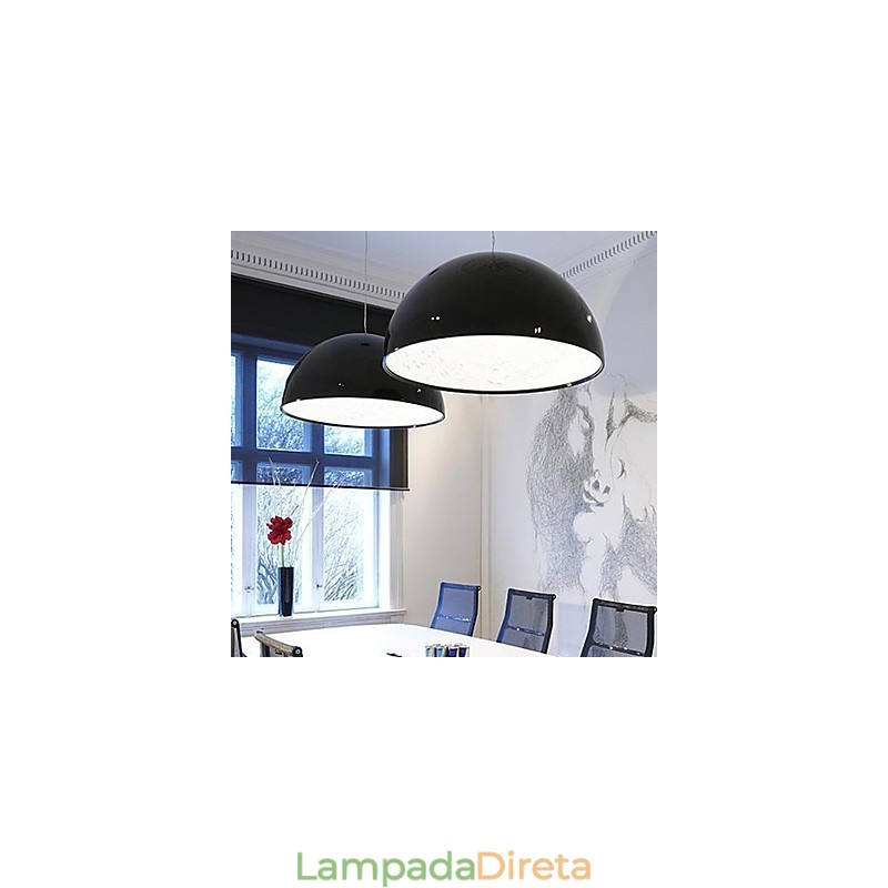 Luminária pendente moderna contemporânea estilo mini tigela com pintura