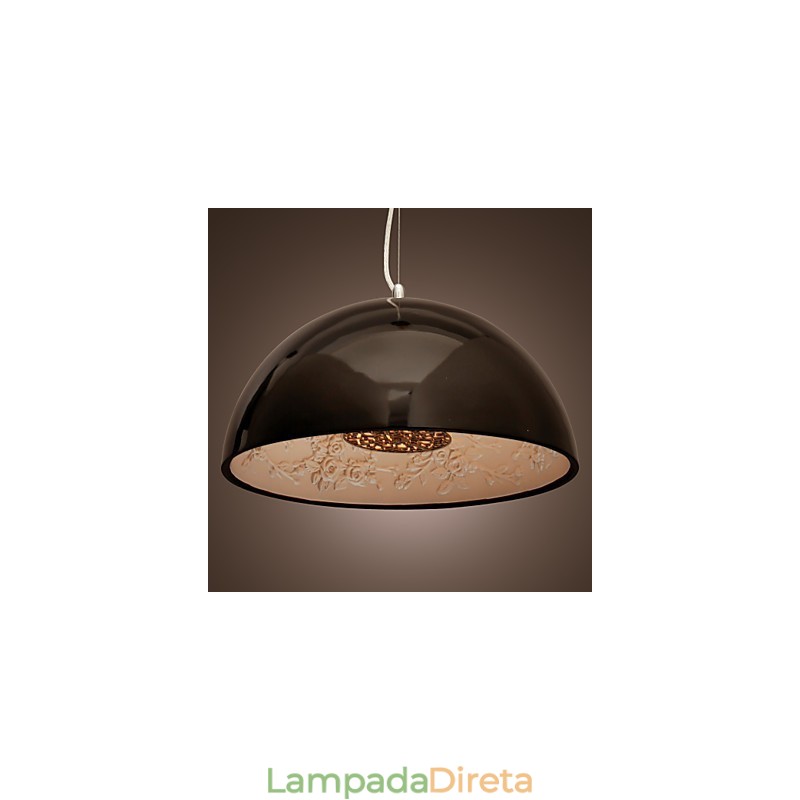 Luminária pendente moderna contemporânea estilo mini tigela com pintura
