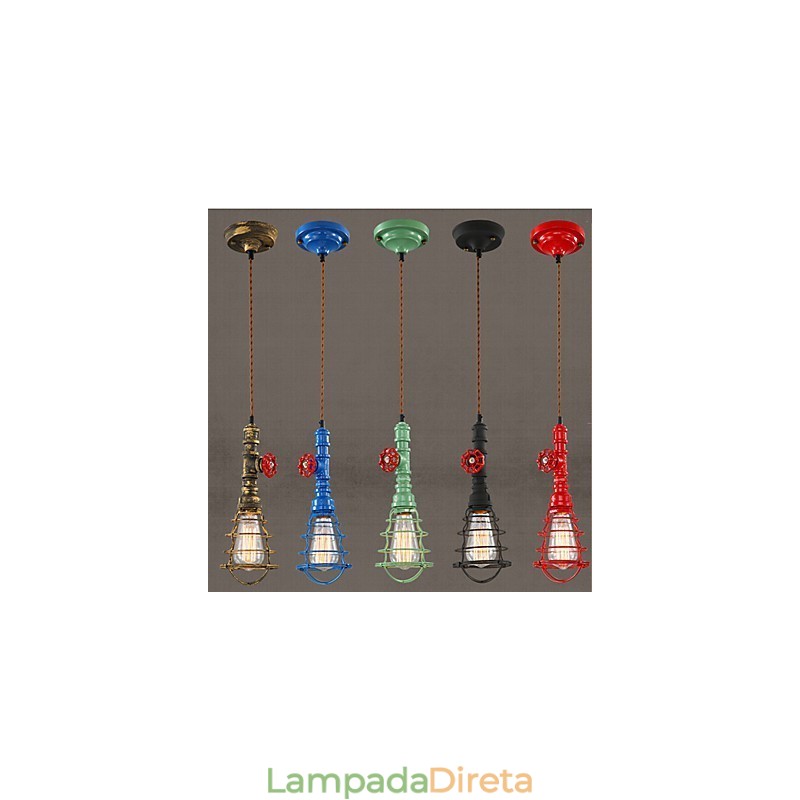 Luminária americana retrô Industrial Wind
