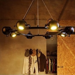 Lustre Vintage Ferro Criativo Industrial Vento Lustre