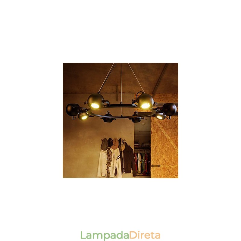 Lustre Vintage Ferro Criativo Industrial Vento Lustre