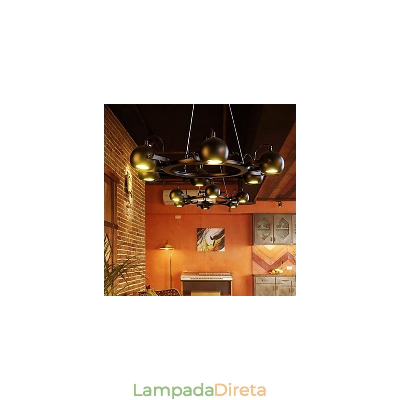 Lustre Vintage Ferro Criativo Industrial Vento Lustre