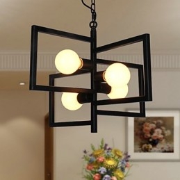 Luminária pendente de metal com pintura country vintage para garagem